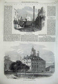 Old Antique Print Woolwich 1869 Admiral Superintendants Office Entrance 19th
