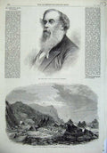 Old Antique Print Titus Salt Yorkshire 1869 Wreck Ship Avonmore Cornish 19th