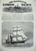 Old Antique Print 1869 Ships Race Channel Mediterranean Fleet Sailing Sea 19th
