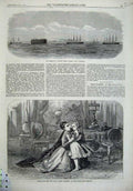 Original Old Antique Print Haymarket Theatre Warner 1869 Bermuda Floating Dock