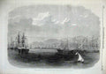 Old Antique Print 1869 Ceremonial Ship Fleet Anchor Suez Red Sea Fine Art 19th