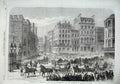 Original Old Antique Print King Belgians Procession Pall-Mall London Horse 1869