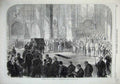 Original Old Antique Print 1869 Fine Art Funeral Mr Peabody Westminster Abbey