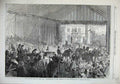 Old Antique Print 1869 Queen London Holborn Valley Viaduct Horse Carriage 19th
