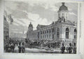 Old Antique Print 1869 Procession Smithfield Metropolitan Meat Market Art 19th