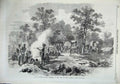 Old Antique Print 1869 South African Travel Camp Daka Zambesi Valley Art 19th