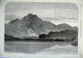 Old Antique Print 1869 Queen Scotland Ben Venue Loch Achray Trosachs Art 19th