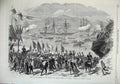 Old Antique Print 1869 Empress French Prince Imperial Corsica Ship Flags 19th