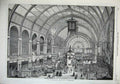 Original Old Antique Print 1869 Interior International Exhibition Amsterdam Art