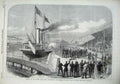 Old Antique Print Albert Dock Hull 1869 Prince Princess Wales Ship Vivid 19th