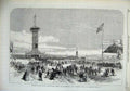 Old Antique Print 1869 Royal Agricultural Manchester Trafford Exhibition 19th