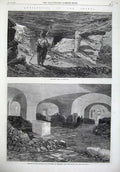Old Antique Print Crimea War1869 Tomb Kherson Church Ruins Vladimir Altar 19th