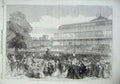 Original Old Antique Print 1869 Choral Festival Royal Horticultural Gardens