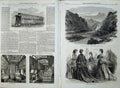 Old Antique Print Railway America 1869 Pullman Car Train Weber River Art 19th