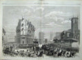 Antique Old Print 1869 Queen London Holborn Valley Viaduct Procession Art 19th