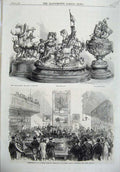 Original Old Antique Print Ascot Cup Queen Vase 1870 Alderman Shotton'S Library