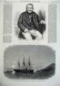 Old Antique Print Matthes Greathead Richmond 1870 Ship Pantellaria Malta 19th