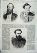 Old Antique Print Englishmen Greek Killed 1870 Herbert Vyner Edwar Lloyd 19th