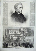 Old Antique Print Bishop Bath Wells 1870 Strike Workmen Paris France Art 19th