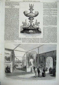 Original Old Antique Print Guards Cup Windsor 1870 Exhibition Church Art Rome