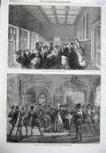 Old Antique Print Ladies Gallery House Commons 1870 Queen'S Theatre Twixt 19th