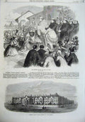 Original Old Antique Print Bambino Ara Rome 1870 Wonford Exeter Retreat Insane