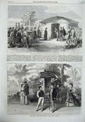 Old Antique Print 1870 Empress Australia Roman Hunt Gaiety Theatre Scene 19th