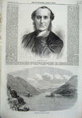 Old Antique Print James Sant Artist 1870 View Bocca Di Cattaro Dlamatia 19th