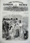 Original Old Antique Print 1870 Young Women Men Royal Academy Art Paintings