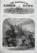 Original Old Antique Print 1870 Paris Siers Sleeping Night Luxembourg Palace