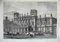 Original Old Antique Print 1870 Fine Art Buildings London University Burlington