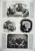 Old Antique Print 1870 Thames Subway Tower-Hill Omnibus Carriage Tunnel 19th