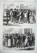 Old Antique Print Paris 1870 Boulevard Des Italiens Faubourg St Antoine 19th