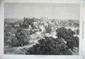 Original Old Antique Print 1870 Fine Art View Palace Bhurtpore India Trees 19th