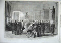 Original Old Antique Print 1870 Salle Des Pas Perdus French Corps Legislatif
