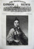 Old Antique Print 1870 Fine Art Portrait Peasant Girl Dalecarlia Lundgren 19th