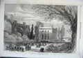 Old Antique Print Fine Art 1870 Ruins Star Garter Hotel Richmond Building 19th