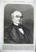 Old Antique Print 1870 Fine Schneider President French Corps Legislatif 19th