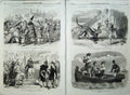 Old Antique Print Pantomimes 1870 Theatre Wat Tyler Beauty Dwarf Bateman 19th