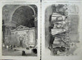 Old Antique Print Rome 1870 Transept St Peters Bishops Council Chamber 19th