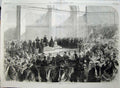 Old Antique Print 1870 Queen Opening Building University London Fine Art 19th