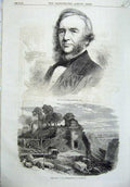 Old Antique Print Partick Macdowell 1870 Fortifications Luxemburg Ruins 19th