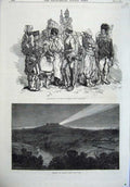 Old Antique Print Prisoners French Guard Metz 1870 Electric Light Paris 19th