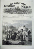 Original Old Antique Print 1870 Prussian Requisitions Village Paris France Army