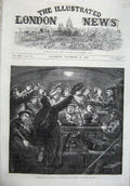 Old Antique Print 1870 Fine Art German Recruits Cologne Mayence War Army 19th