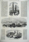 Old Antique Print Beacons Prussian Metz 1870 Fortress Phalsbourg Vosges 19th