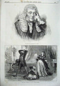 Old Antique Print Vice-Chancellor Sir Bacon 1870 James'S Theatre Fernande 19th