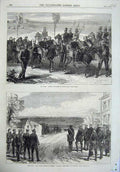 Old Antique Print 1870 War French Wounded Sedan Prince Prussia Paris Art 19th