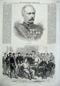 Original Old Antique Print Marshal M'Mahon 1870 War French National Guards Army