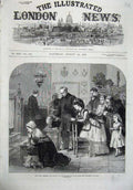 Old Antique Print 1870 War Praying Church Notre Dam Victoires Paris Art 19th